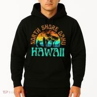 North Shore Oahu Hawaii Surf Beach Surfer Waves Hoodie thumb 2