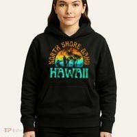 North Shore Oahu Hawaii Surf Beach Surfer Waves Hoodie thumb 5