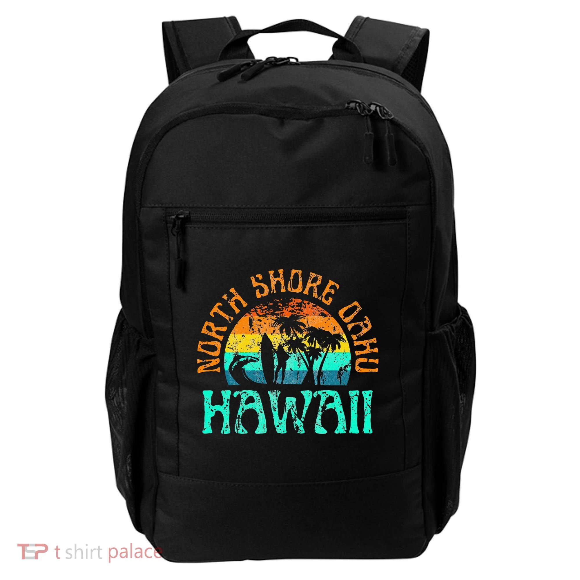 North Shore Oahu Hawaii Surf Beach Surfer Waves Backpack