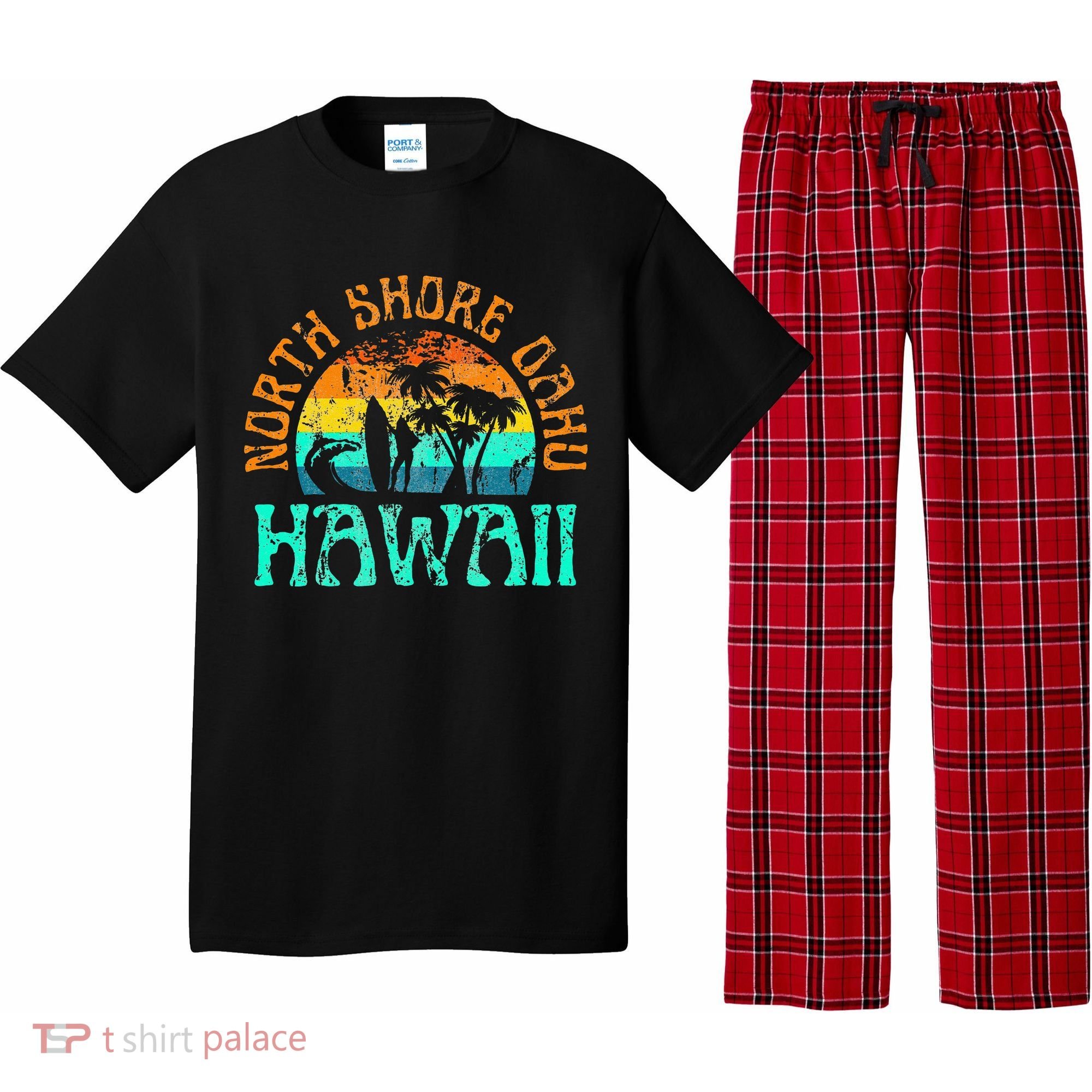North Shore Oahu Hawaii Surf Beach Surfer Waves Pajama Set