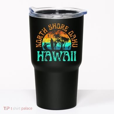 North Shore Oahu Hawaii Surf Beach Surfer Waves Tumbler