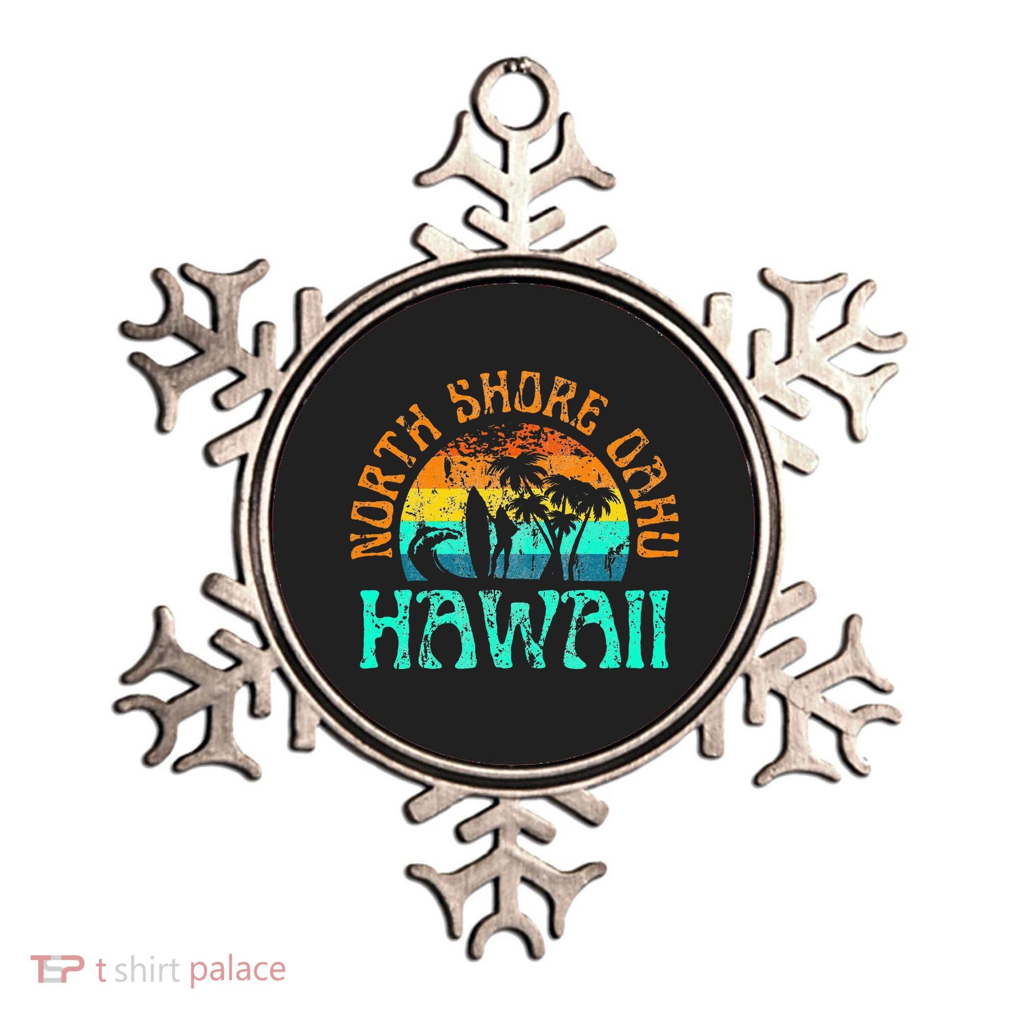 North Shore Oahu Hawaii Surf Beach Surfer Waves Ornament