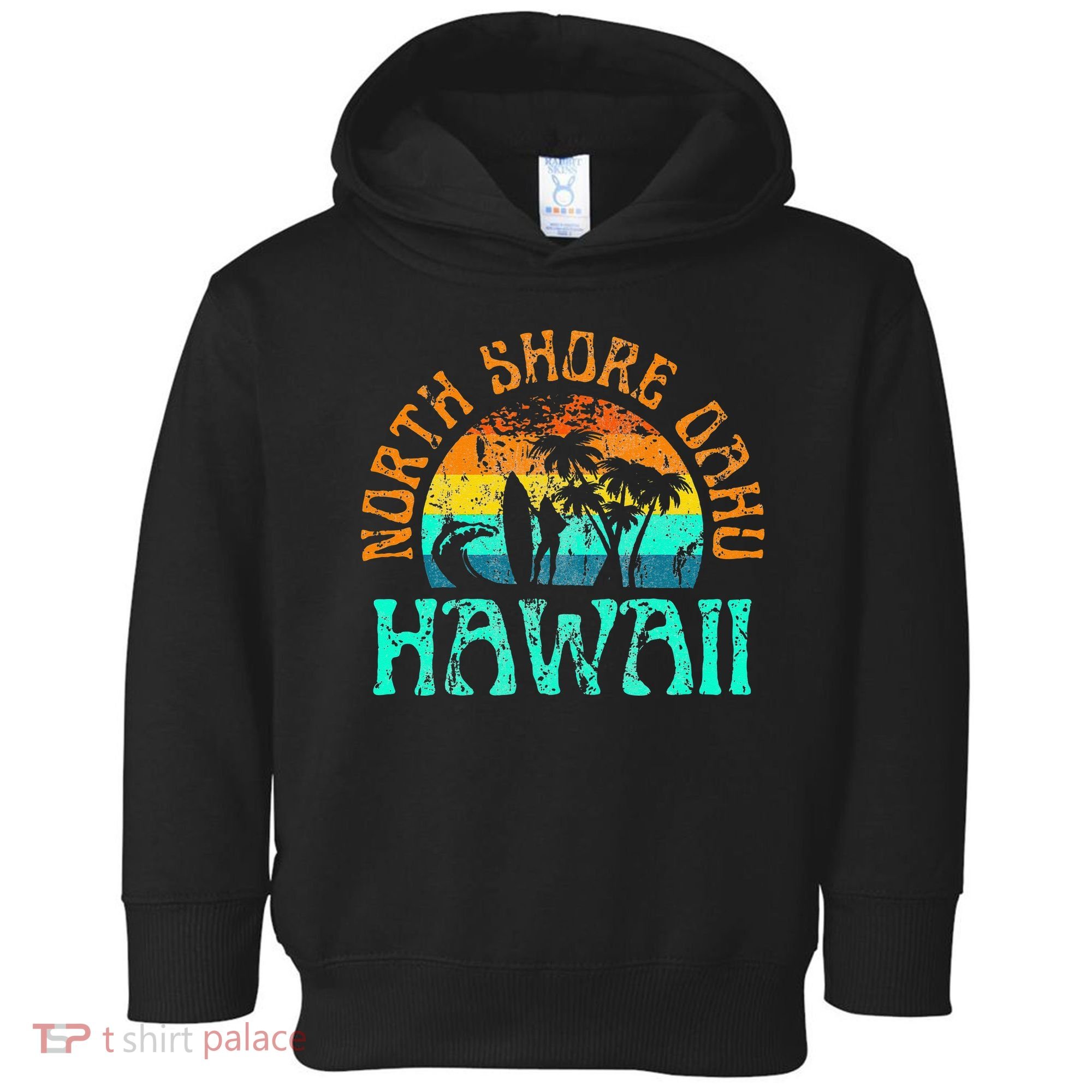 North Shore Oahu Hawaii Surf Beach Surfer Waves Toddler Hoodie