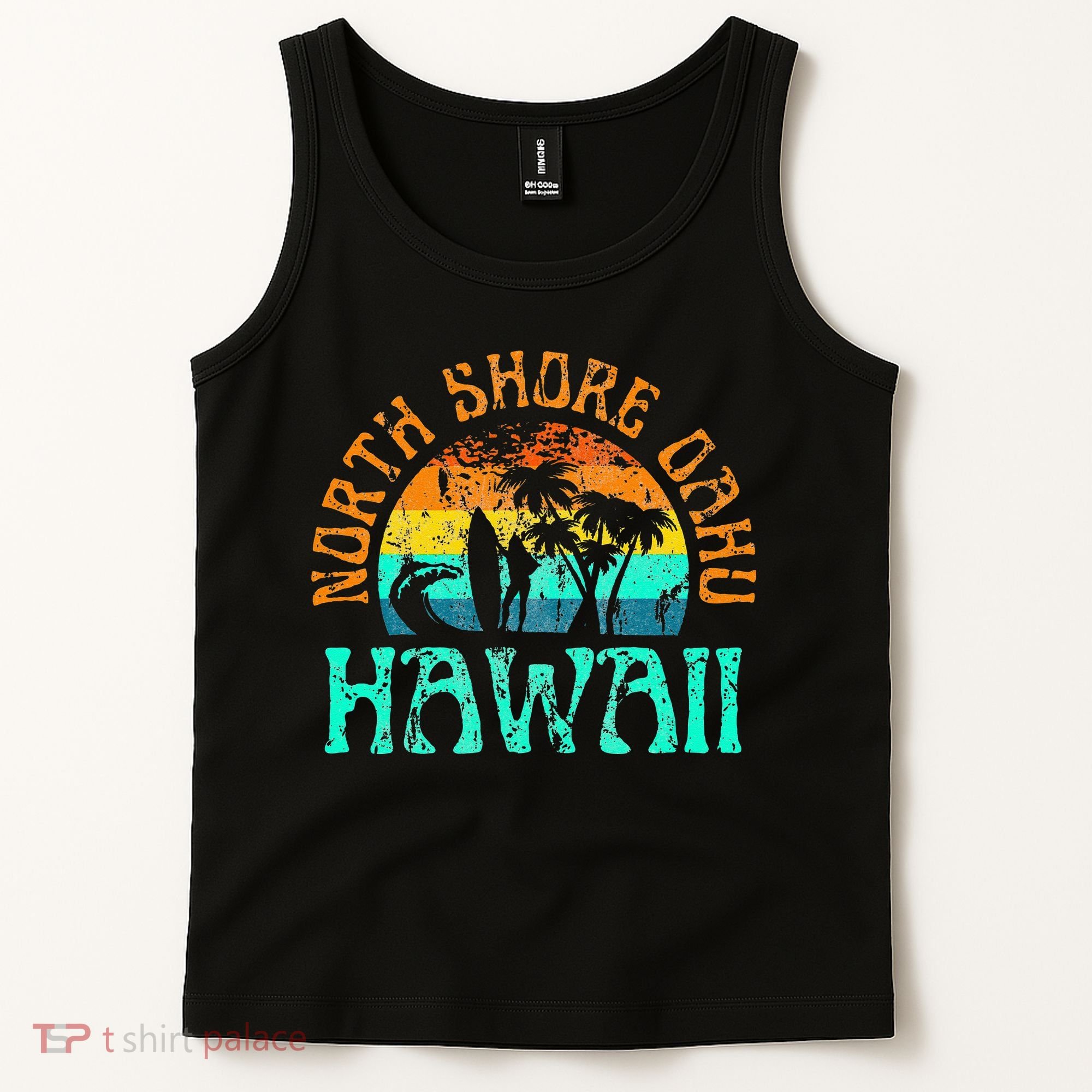 North Shore Oahu Hawaii Surf Beach Surfer Waves Tank Top