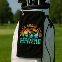 North Shore Oahu Hawaii Surf Beach Surfer Waves Golf Towel thumb 2