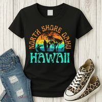 North Shore Oahu Hawaii Surf Beach Surfer Waves Women's T-Shirt thumb 3