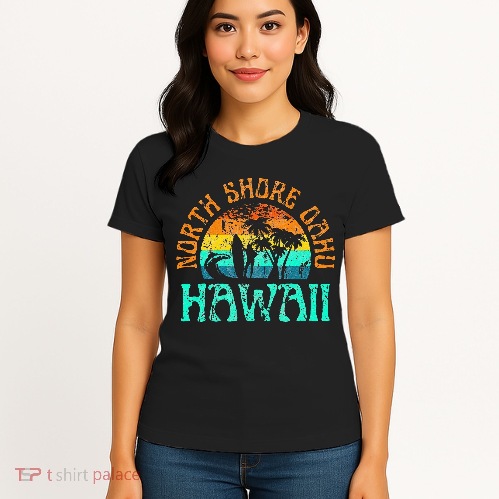 North Shore Oahu Hawaii Surf Beach Surfer Waves Women's T-Shirt