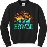 North Shore Oahu Hawaii Surf Beach Surfer Waves Kids Sweatshirt thumb 0