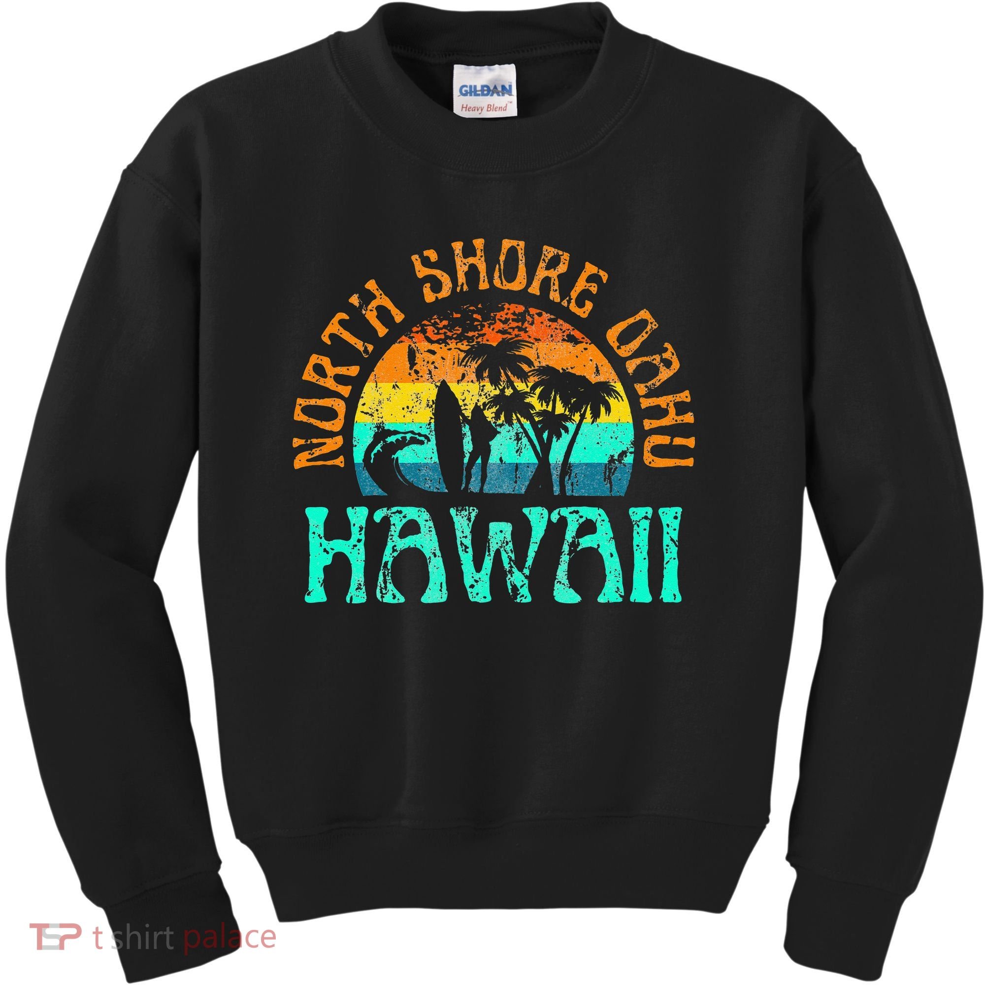 North Shore Oahu Hawaii Surf Beach Surfer Waves Kids Sweatshirt