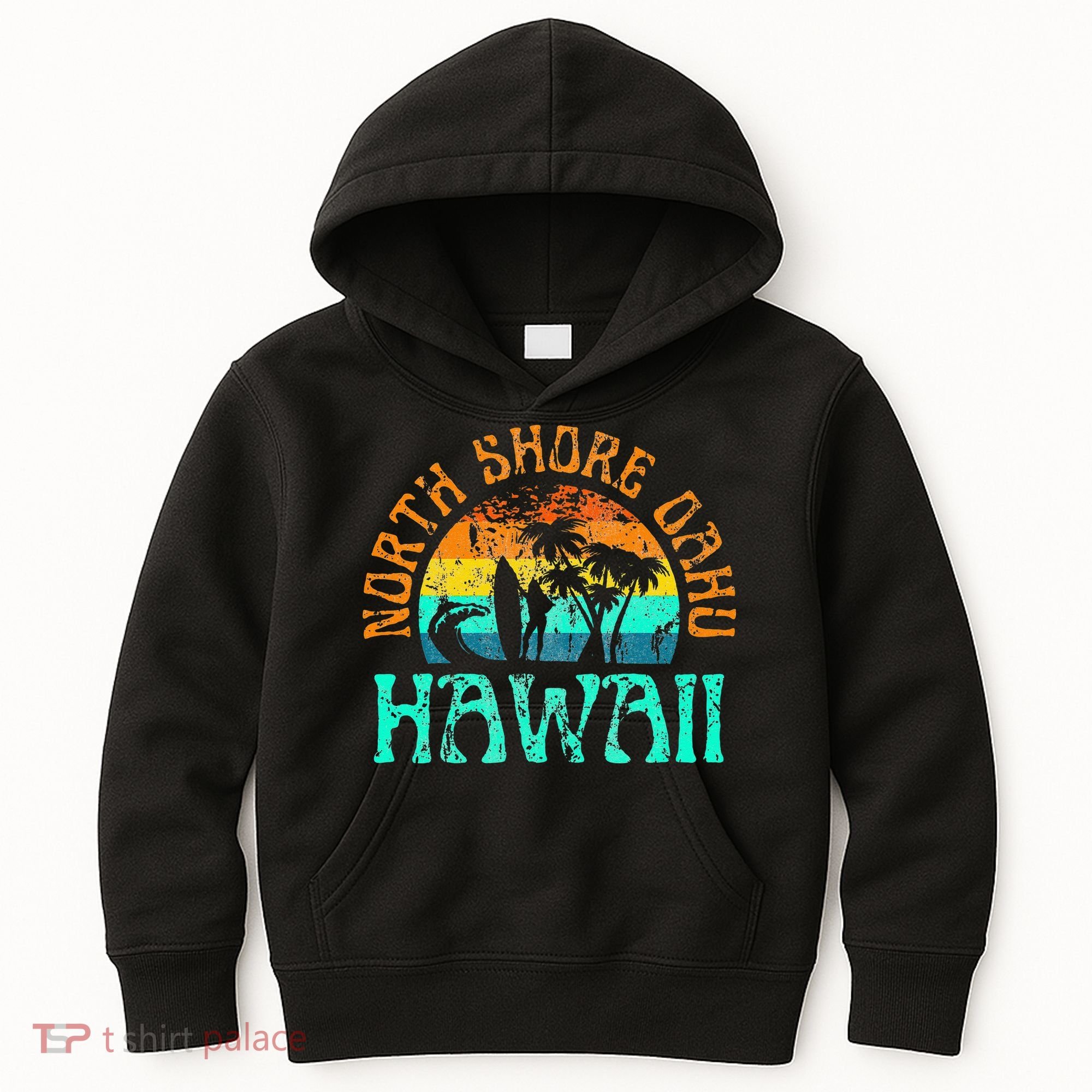North Shore Oahu Hawaii Surf Beach Surfer Waves Kids Hoodie