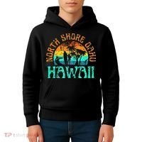 North Shore Oahu Hawaii Surf Beach Surfer Waves Kids Hoodie thumb 4