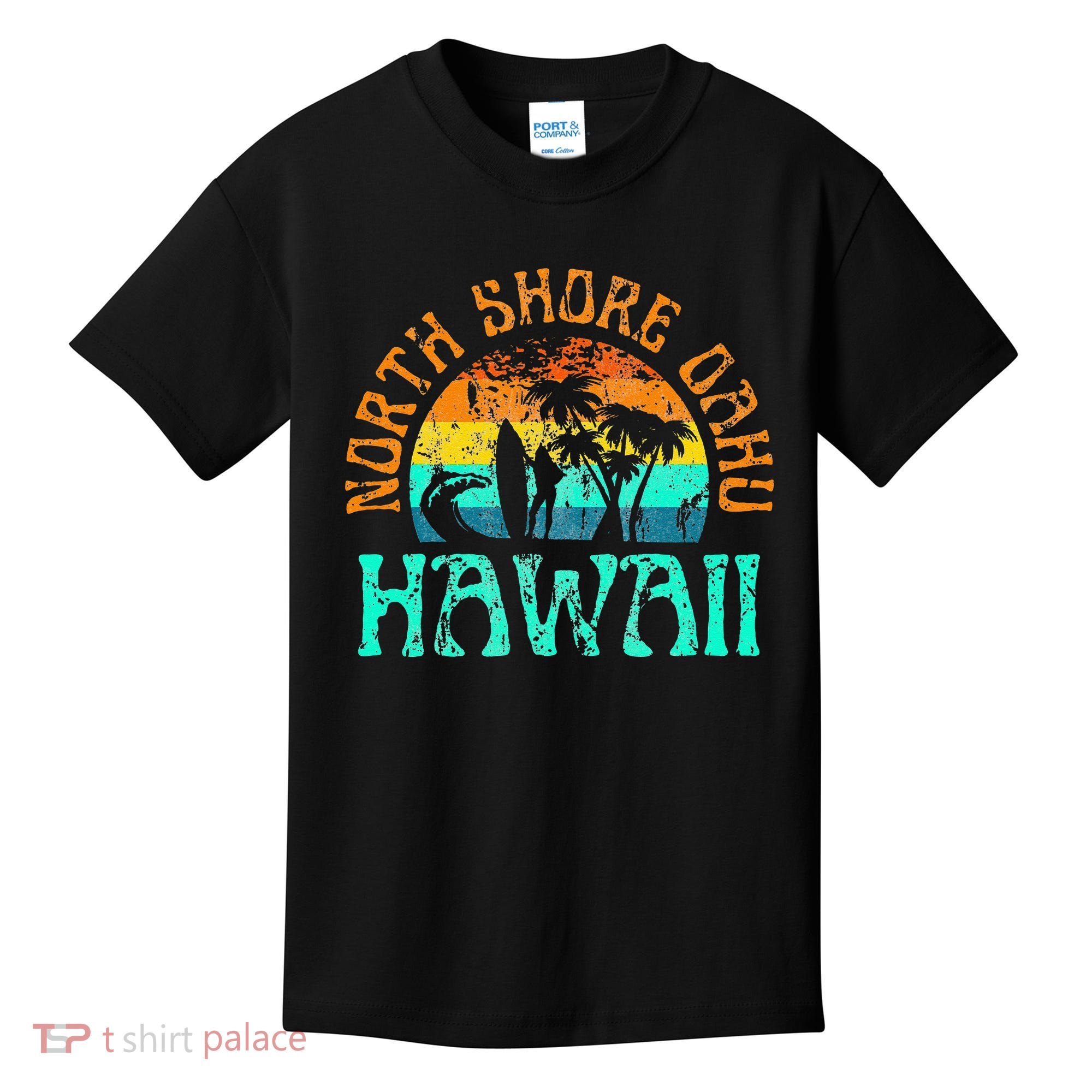 North Shore Oahu Hawaii Surf Beach Surfer Waves Kids T-Shirt