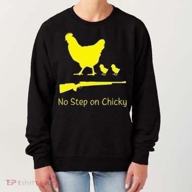 No Step On Chicky Libertarian Rifle Gadsden Flag Chicken Gun Women's Sweatshirt