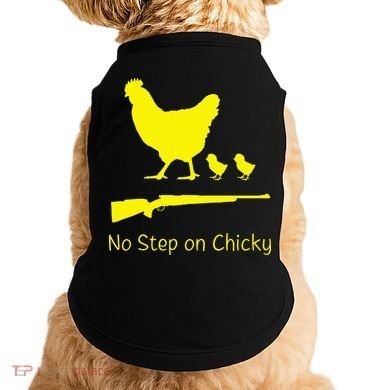 No Step On Chicky Libertarian Rifle Gadsden Flag Chicken Gun Doggie Tank