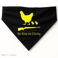 No Step On Chicky Libertarian Rifle Gadsden Flag Chicken Gun USA-Made Doggie Bandana thumb 0