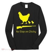 No Step On Chicky Libertarian Rifle Gadsden Flag Chicken Gun Long Sleeve Shirt thumb 0