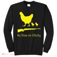 No Step On Chicky Libertarian Rifle Gadsden Flag Chicken Gun Sweatshirt thumb 0