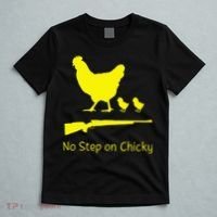 No Step On Chicky Libertarian Rifle Gadsden Flag Chicken Gun T-Shirt thumb 5