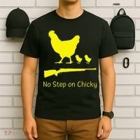 No Step On Chicky Libertarian Rifle Gadsden Flag Chicken Gun T-Shirt thumb 6