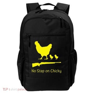 No Step On Chicky Libertarian Rifle Gadsden Flag Chicken Gun Backpack