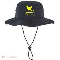 No Step On Chicky Libertarian Rifle Gadsden Flag Chicken Gun Bucket Hat thumb 0