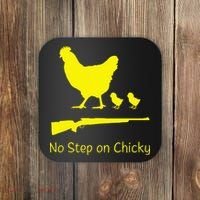 No Step On Chicky Libertarian Rifle Gadsden Flag Chicken Gun Coaster thumb 0
