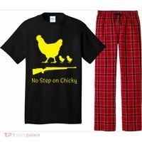 No Step On Chicky Libertarian Rifle Gadsden Flag Chicken Gun Pajama Set thumb 0