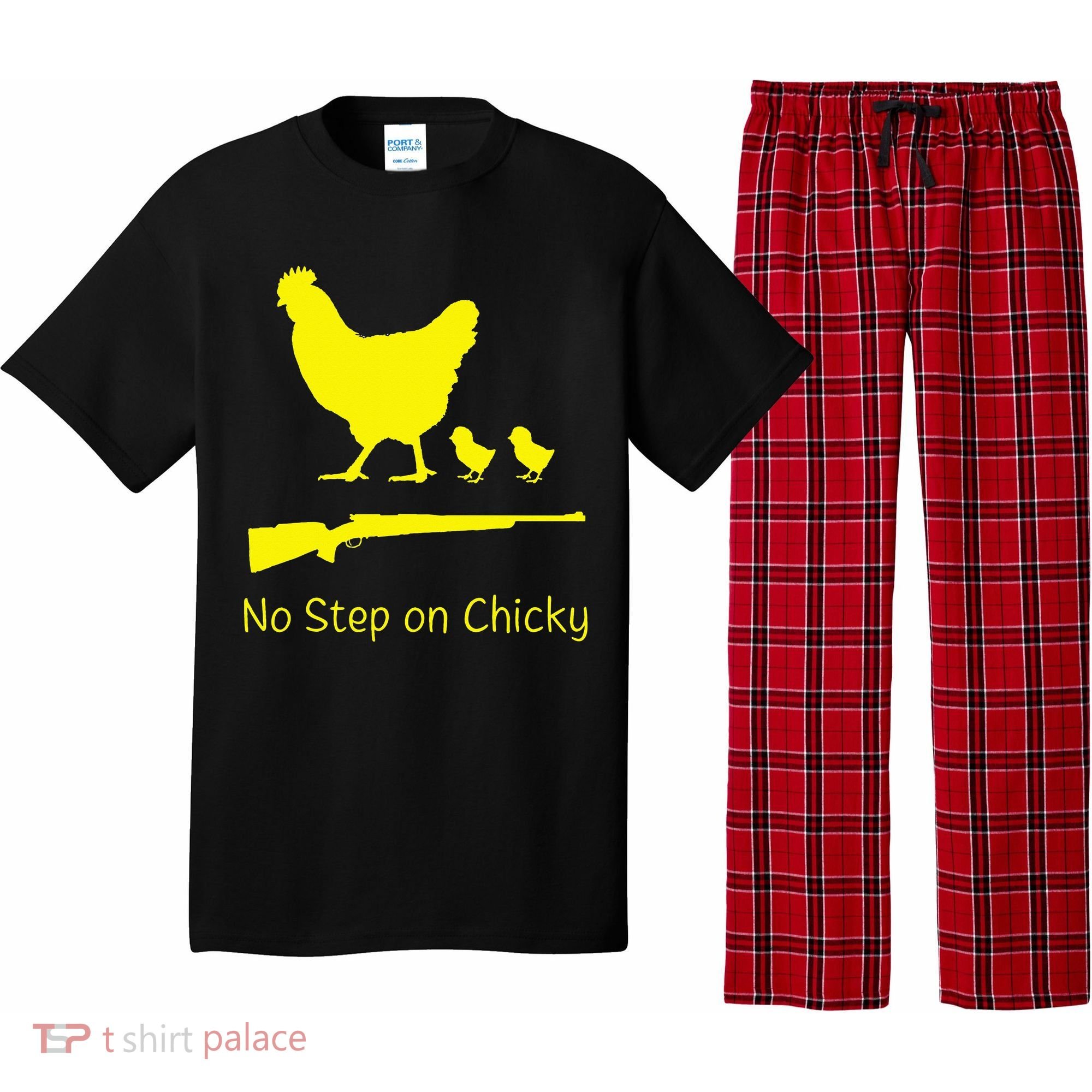 No Step On Chicky Libertarian Rifle Gadsden Flag Chicken Gun Pajama Set