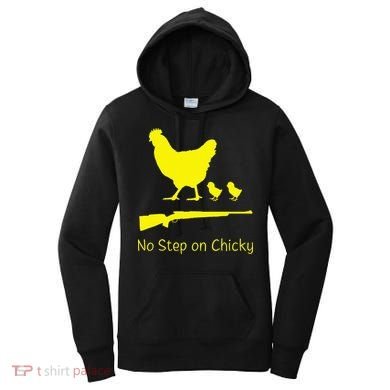 No Step On Chicky Libertarian Rifle Gadsden Flag Chicken Gun Women's Hoodie