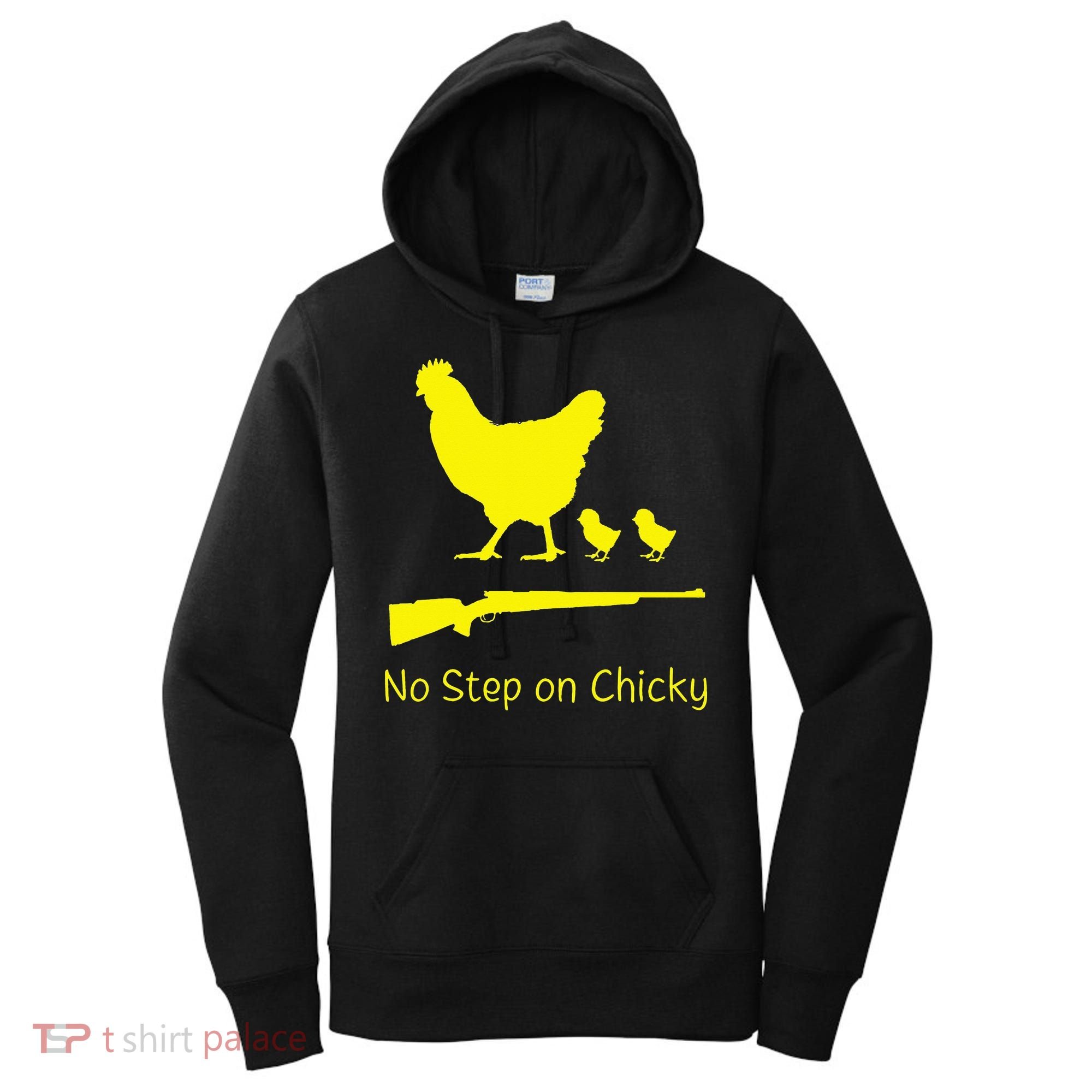 No Step On Chicky Libertarian Rifle Gadsden Flag Chicken Gun Women's Hoodie