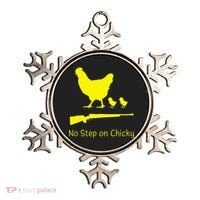 No Step On Chicky Libertarian Rifle Gadsden Flag Chicken Gun Ornament thumb 0