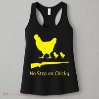No Step On Chicky Libertarian Rifle Gadsden Flag Chicken Gun Women's Tank Top thumb 3