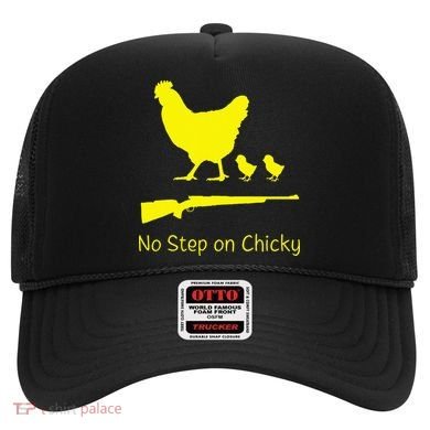 No Step On Chicky Libertarian Rifle Gadsden Flag Chicken Gun Hat