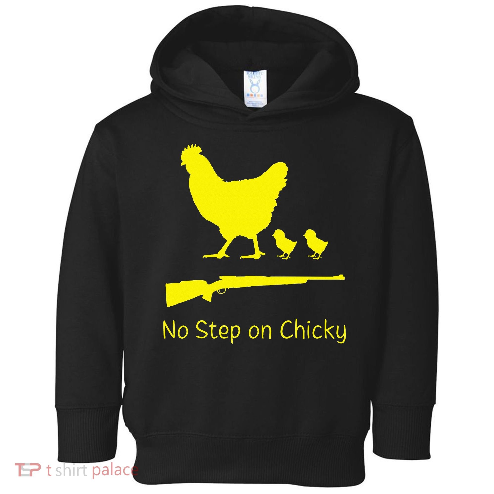 No Step On Chicky Libertarian Rifle Gadsden Flag Chicken Gun Toddler Hoodie