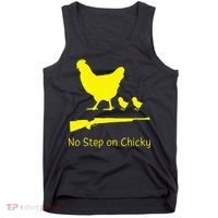 No Step On Chicky Libertarian Rifle Gadsden Flag Chicken Gun Tank Top thumb 0