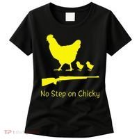 No Step On Chicky Libertarian Rifle Gadsden Flag Chicken Gun Women's T-Shirt thumb 0