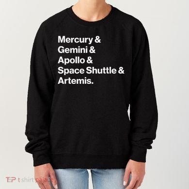NASA Space Programs Mercury Gemini Apollo Shuttle Artemis Women's Sweatshirt