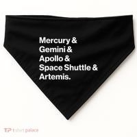 NASA Space Programs Mercury Gemini Apollo Shuttle Artemis USA-Made Doggie Bandana thumb 0