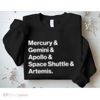 NASA Space Programs Mercury Gemini Apollo Shuttle Artemis Sweatshirt thumb 2