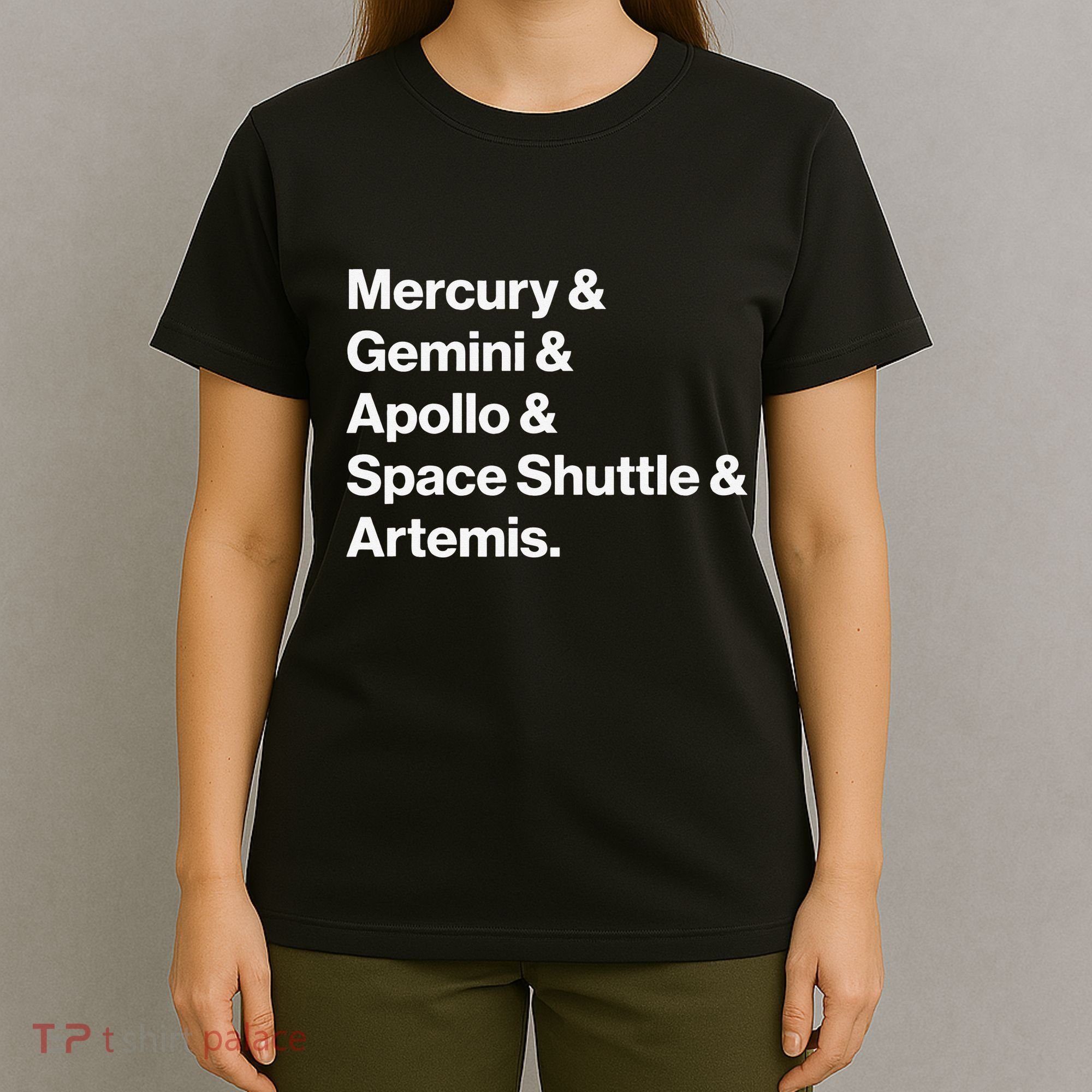 NASA Space Programs Mercury Gemini Apollo Shuttle Artemis T-Shirt