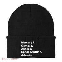 NASA Space Programs Mercury Gemini Apollo Shuttle Artemis Beanie thumb 0