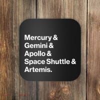 NASA Space Programs Mercury Gemini Apollo Shuttle Artemis Coaster thumb 0
