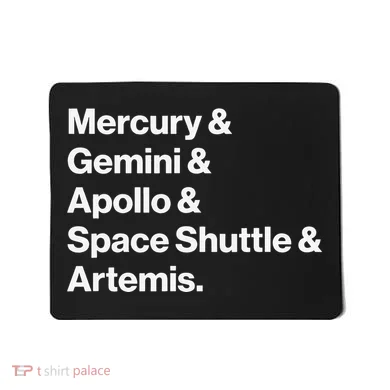 NASA Space Programs Mercury Gemini Apollo Shuttle Artemis Mousepad
