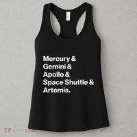 NASA Space Programs Mercury Gemini Apollo Shuttle Artemis Women's Tank Top thumb 3