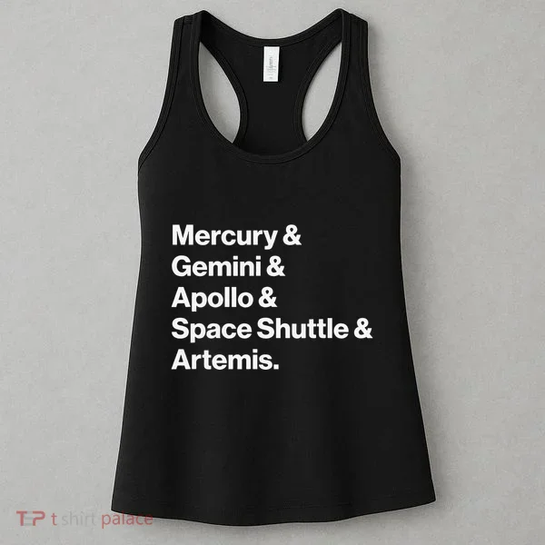 NASA Space Programs Mercury Gemini Apollo Shuttle Artemis Women's Tank Top