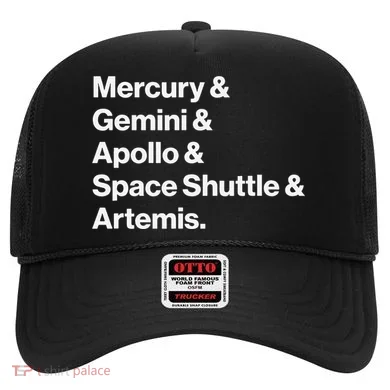 NASA Space Programs Mercury Gemini Apollo Shuttle Artemis Hat