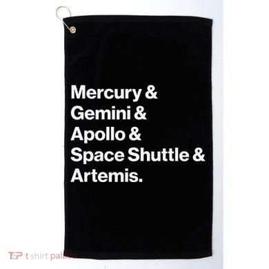 NASA Space Programs Mercury Gemini Apollo Shuttle Artemis Golf Towel