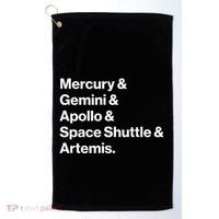 NASA Space Programs Mercury Gemini Apollo Shuttle Artemis Golf Towel thumb 0