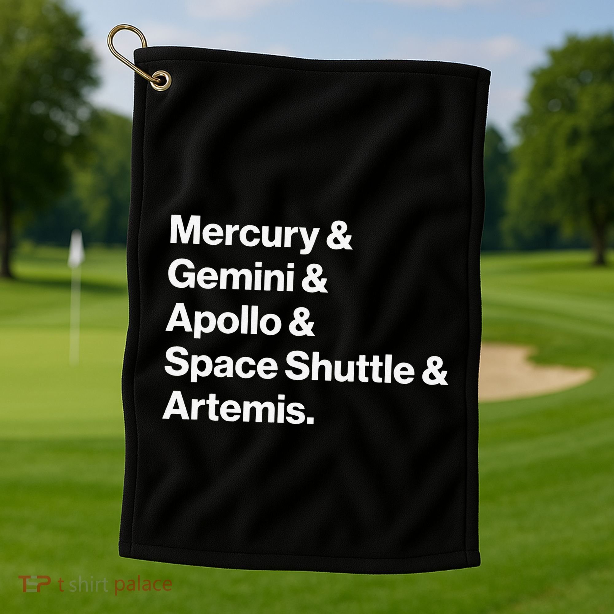 NASA Space Programs Mercury Gemini Apollo Shuttle Artemis Golf Towel
