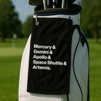 NASA Space Programs Mercury Gemini Apollo Shuttle Artemis Golf Towel thumb 2